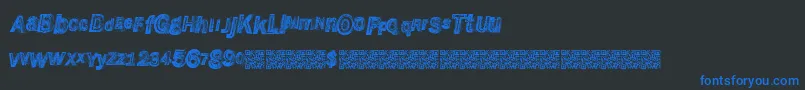 Wreckingbawl Font – Blue Fonts on Black Background