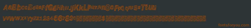 Wreckingbawl Font – Brown Fonts on Black Background