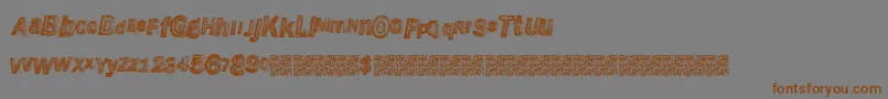 Wreckingbawl Font – Brown Fonts on Gray Background