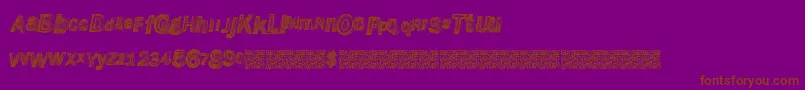 Wreckingbawl Font – Brown Fonts on Purple Background