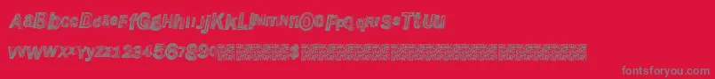 Wreckingbawl Font – Gray Fonts on Red Background