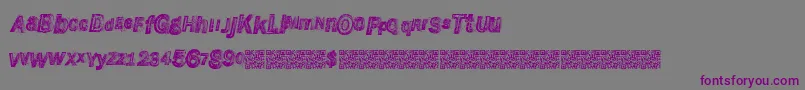 Wreckingbawl Font – Purple Fonts on Gray Background