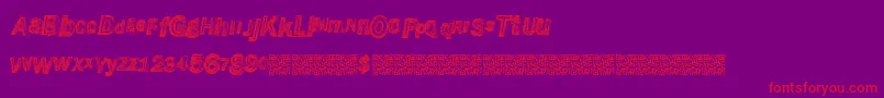 Wreckingbawl Font – Red Fonts on Purple Background