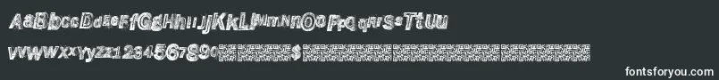 Шрифт Wreckingbawl – белые шрифты на чёрном фоне