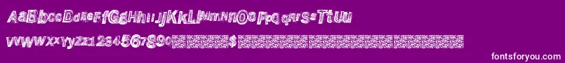 Wreckingbawl Font – White Fonts on Purple Background