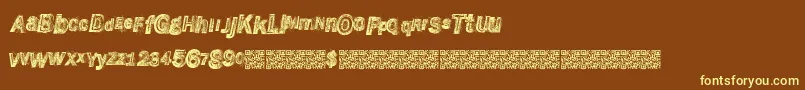 Wreckingbawl Font – Yellow Fonts on Brown Background