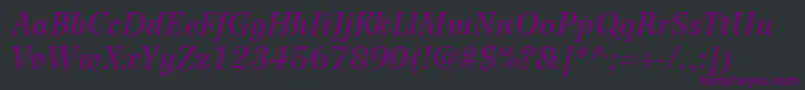 WilkeLt56Italic Font – Purple Fonts on Black Background