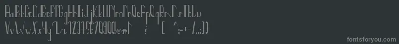 フォントQuaterCircles – 黒い背景に灰色の文字