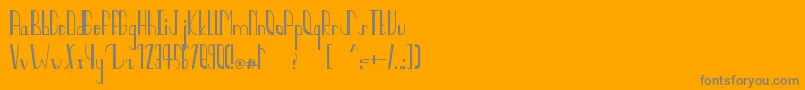 フォントQuaterCircles – オレンジの背景に灰色の文字