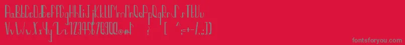 フォントQuaterCircles – 赤い背景に灰色の文字