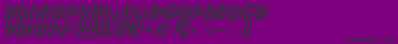 Donoteatthisitalic-Schriftart – Schwarze Schriften auf violettem Hintergrund