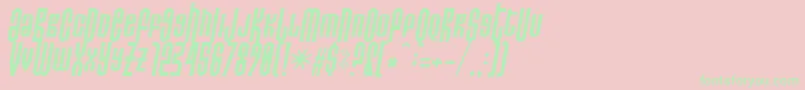 Donoteatthisitalic Font – Green Fonts on Pink Background