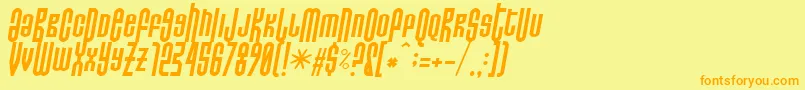 Donoteatthisitalic Font – Orange Fonts on Yellow Background