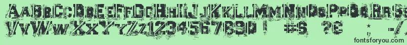 Ascent2Stardom Font – Black Fonts on Green Background