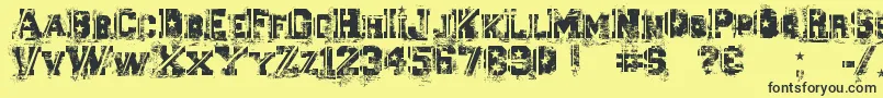 Ascent2Stardom Font – Black Fonts on Yellow Background