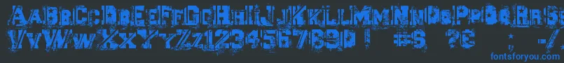 Ascent2Stardom Font – Blue Fonts on Black Background