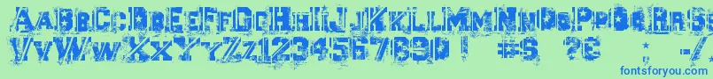 Ascent2Stardom Font – Blue Fonts on Green Background