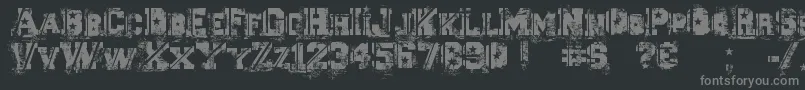 フォントAscent2Stardom – 黒い背景に灰色の文字