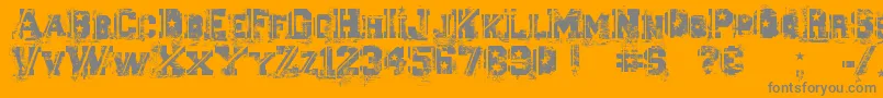 Ascent2Stardom Font – Gray Fonts on Orange Background