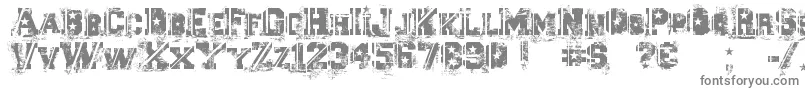 Ascent2Stardom-fontti – harmaat kirjasimet valkoisella taustalla