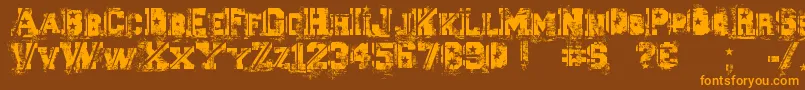 Ascent2Stardom Font – Orange Fonts on Brown Background