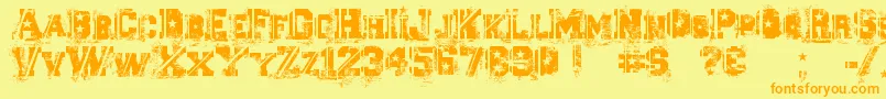Ascent2Stardom Font – Orange Fonts on Yellow Background
