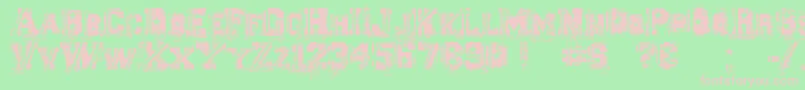Ascent2Stardom-fontti – vaaleanpunaiset fontit vihreällä taustalla