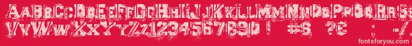 Ascent2Stardom Font – Pink Fonts on Red Background