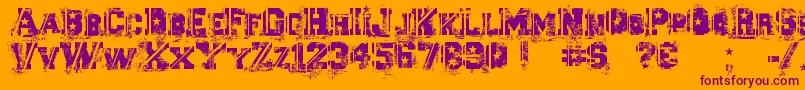 Ascent2Stardom Font – Purple Fonts on Orange Background