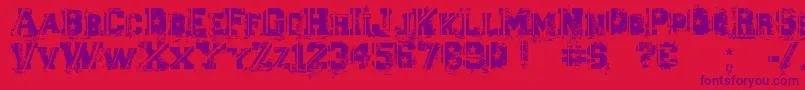 Ascent2Stardom Font – Purple Fonts on Red Background