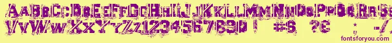 Ascent2Stardom Font – Purple Fonts on Yellow Background