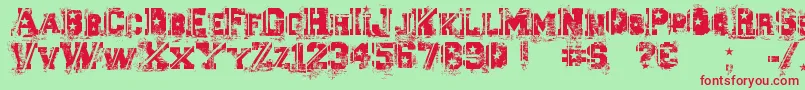 Ascent2Stardom Font – Red Fonts on Green Background
