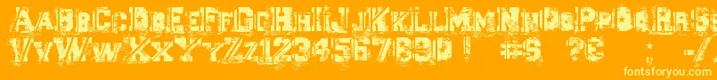 Ascent2Stardom Font – Yellow Fonts on Orange Background