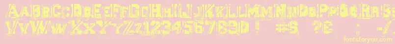 Ascent2Stardom Font – Yellow Fonts on Pink Background