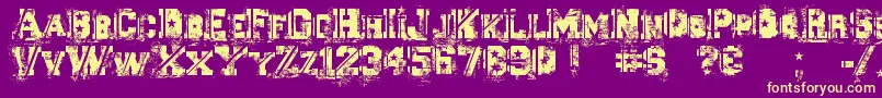 Ascent2Stardom Font – Yellow Fonts on Purple Background