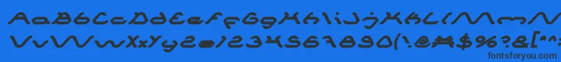 SpiderBoldItalic-Schriftart – Schwarze Schriften auf blauem Hintergrund