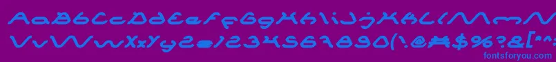 Шрифт SpiderBoldItalic – синие шрифты на фиолетовом фоне