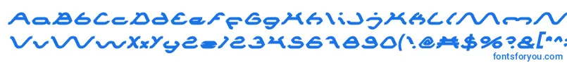 SpiderBoldItalic Font – Blue Fonts on White Background
