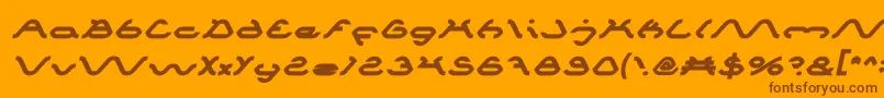 Weitere Informationen zur SpiderBoldItalic-Schriftart SpiderBoldItalic-Schriftart – Braune Schriften auf orangefarbenem Hintergrund