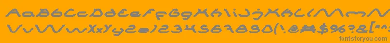 SpiderBoldItalic Font – Gray Fonts on Orange Background