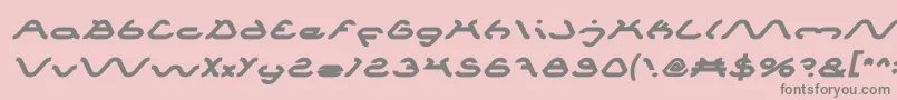 フォントSpiderBoldItalic – ピンクの背景に灰色の文字