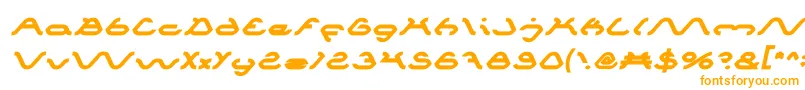 SpiderBoldItalic Font – Orange Fonts on White Background