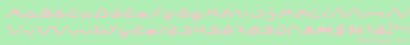 SpiderBoldItalic Font – Pink Fonts on Green Background