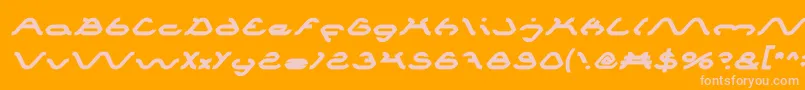 Шрифт SpiderBoldItalic – розовые шрифты на оранжевом фоне