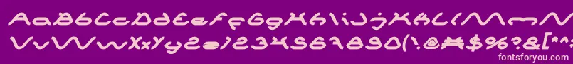 SpiderBoldItalic Font – Pink Fonts on Purple Background
