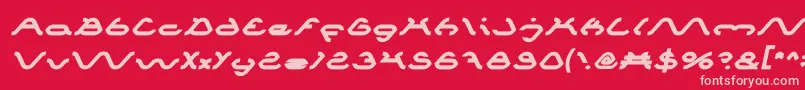 SpiderBoldItalic-Schriftart – Rosa Schriften auf rotem Hintergrund