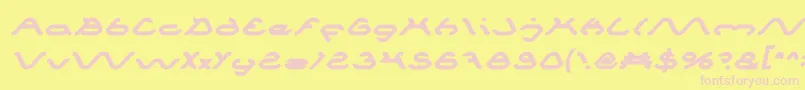 SpiderBoldItalic Font – Pink Fonts on Yellow Background