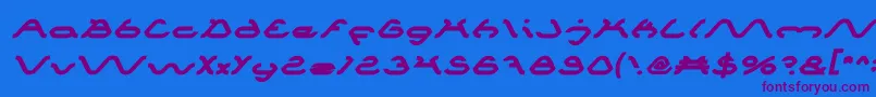 SpiderBoldItalic-Schriftart – Violette Schriften auf blauem Hintergrund