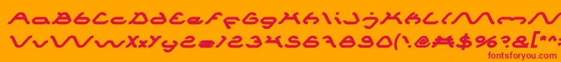 Weitere Informationen zur SpiderBoldItalic-Schriftart SpiderBoldItalic-Schriftart – Rote Schriften auf orangefarbenem Hintergrund