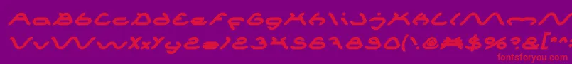 フォントSpiderBoldItalic – 紫の背景に赤い文字